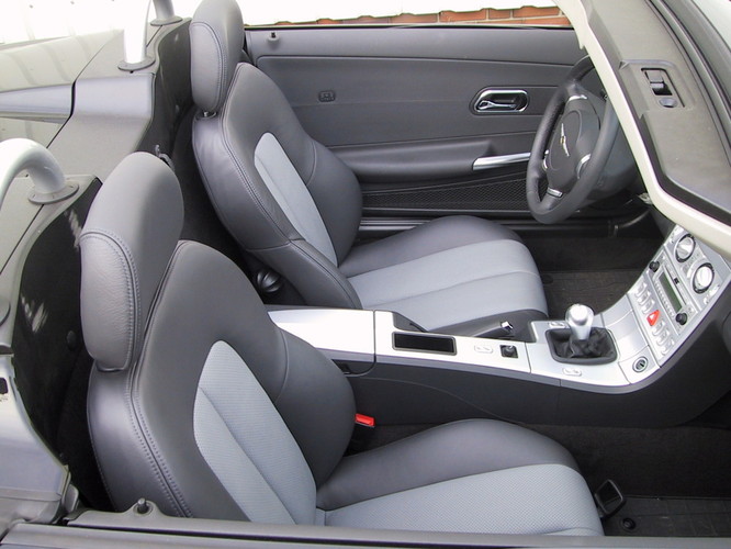 Chrysler Crossfire Sitzbezug Sitz links Fahrersitz Leder Grau